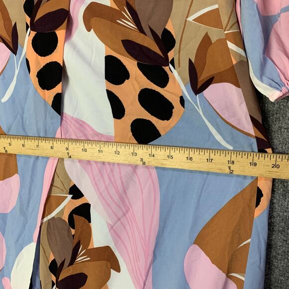 Anthropologie Hutch Bloom Wrap Midi Dress Size Small Open Lace Up Back - Picture 4 of 13